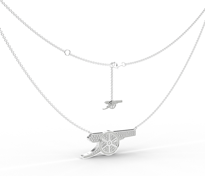 GUNNER DIAMOND SILVER NECKLACE