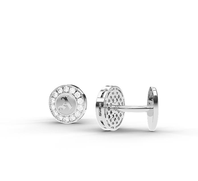 ARSENAL CUFFLINKS WHITE GOLD