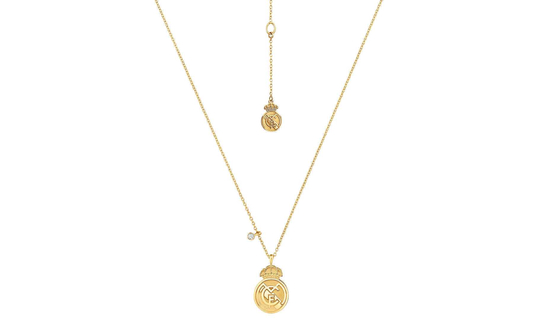 Collar de diamantes con el escudo del Real Madrid