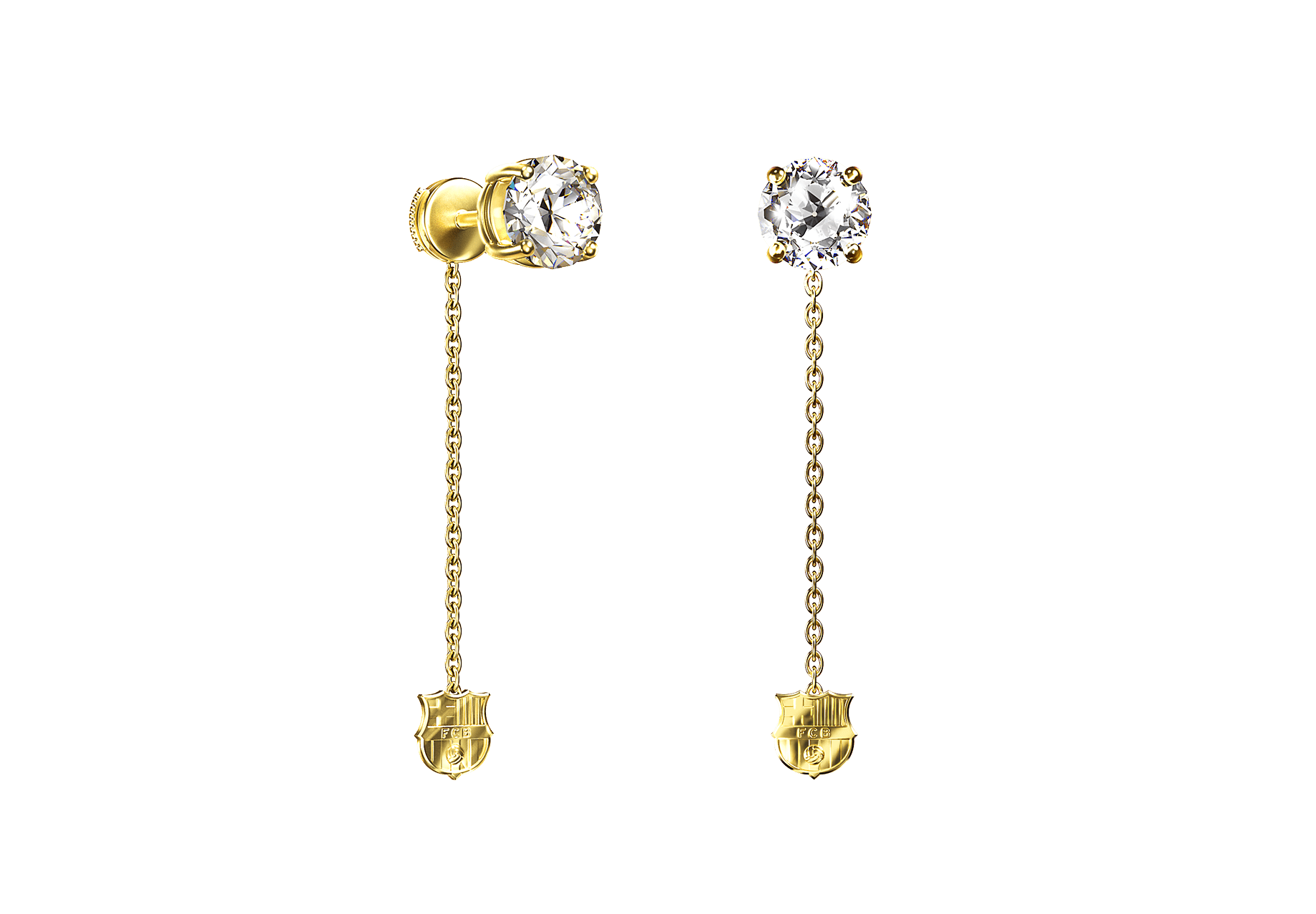 Pendiente de diamantes del 125.º aniversario (oro amarillo)