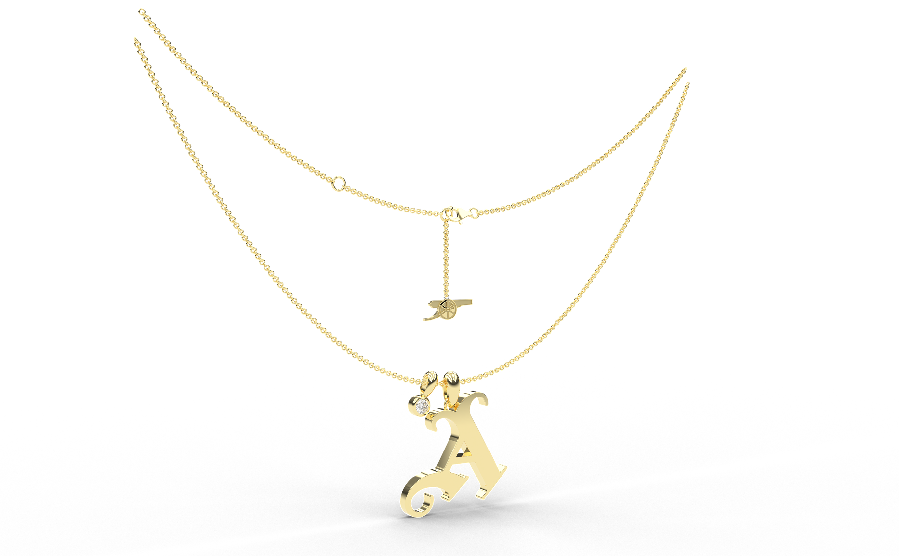 GUNNER DIAMOND GOLD NECKLACE