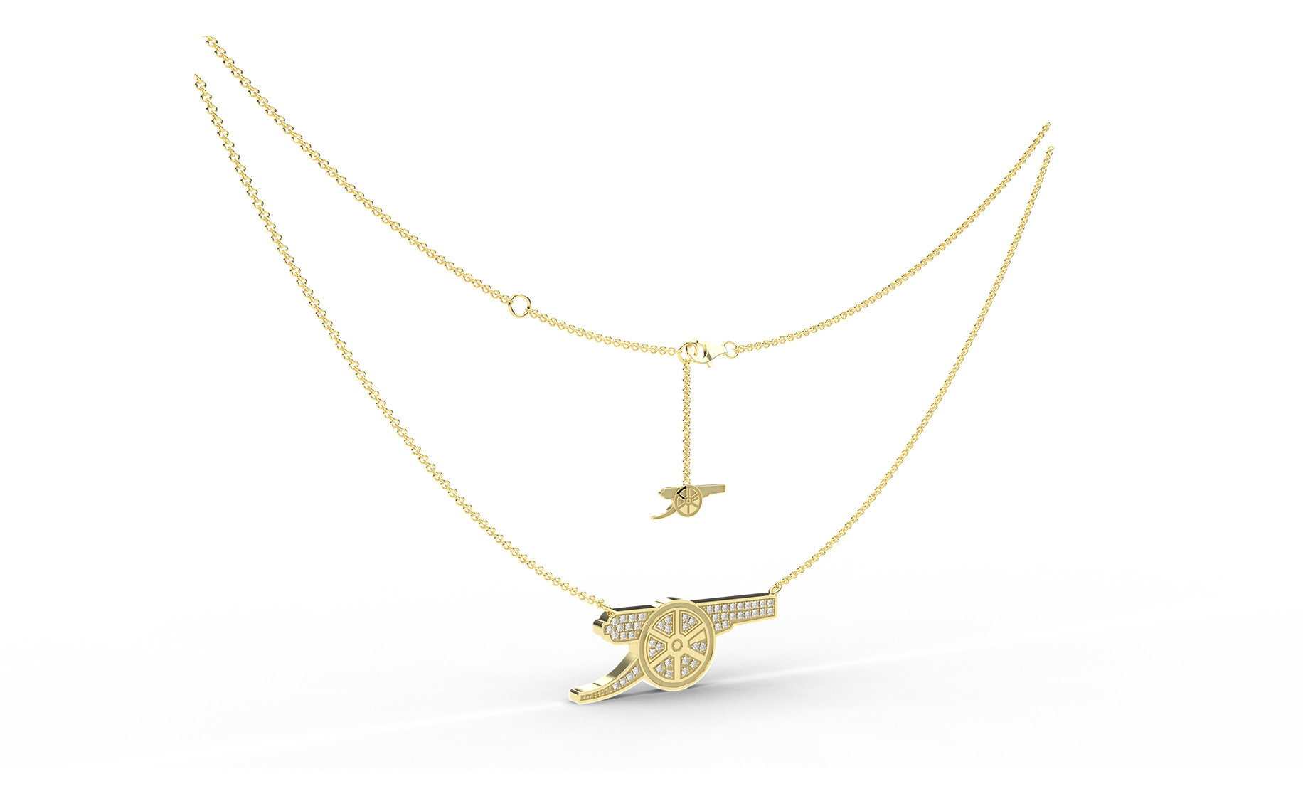 GUNNER DIAMOND GOLD NECKLACE