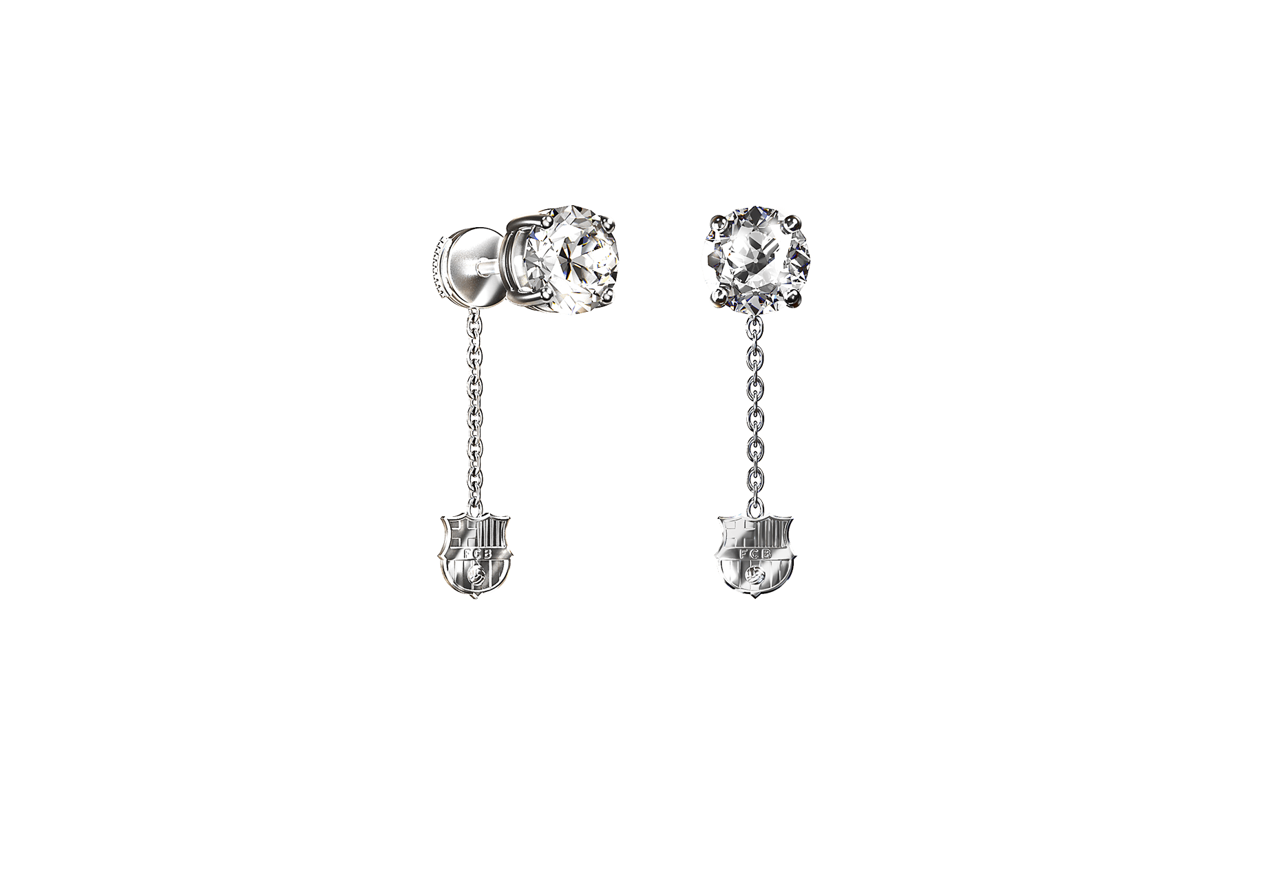 Pendiente de diamantes del 125.º aniversario (oro blanco)