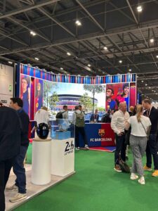 FC Barcelona stand at the Brand Licensing Europe event in London